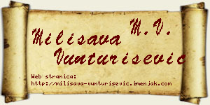 Milisava Vunturišević vizit kartica